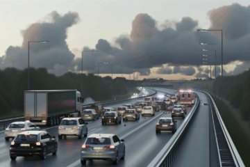 Store trafikproblemer på motorring 3 efter lastbilulykke